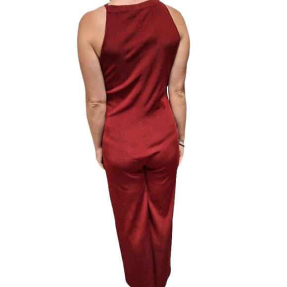 Zara Jumpsuit Women's Shoulder Tie Wide Leg Fashionable Luxury Style Size Small - Picture 4 of 10